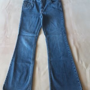 Canyon #137 River Blues Girls Jeans Stretch Sz 14 1/2 Blue Denim Preowned
